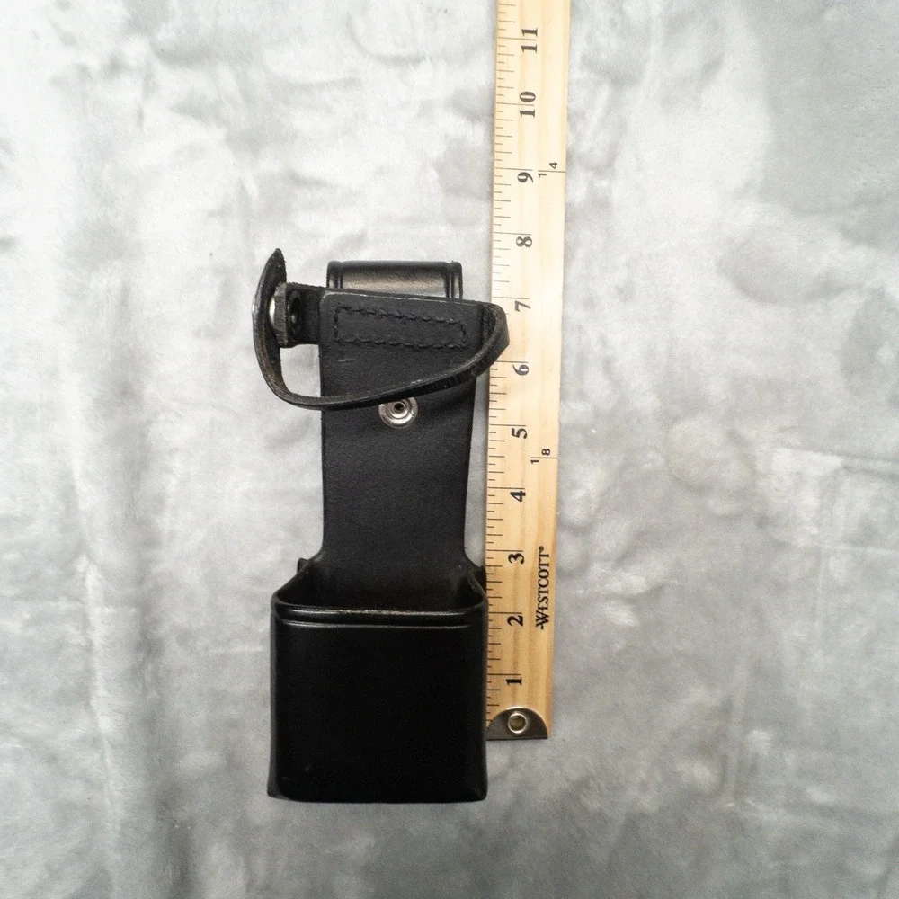 Don Hume Universal Radio Holster Black Leather Tactical Utility Belt